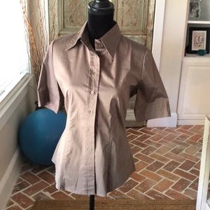Olive green short sleeve button down